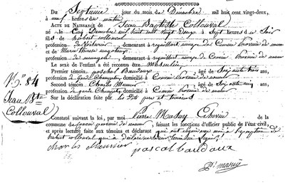 COLLONVAL Jean Baptiste