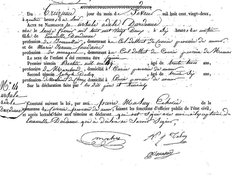 DARDENNE Ursule Adèle