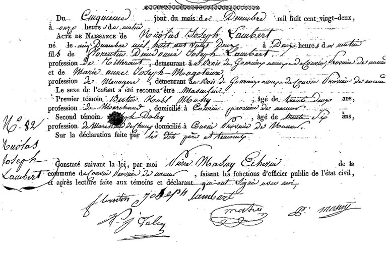 LAMBERT Nicolas Joseph
