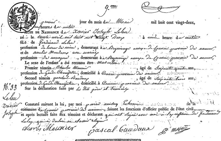 LELEU Xavier Joseph