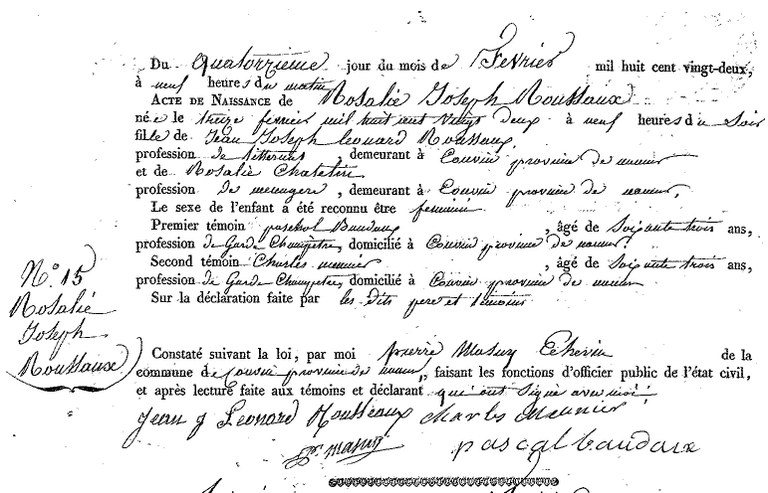ROUSSEAUX Rosalie Joseph