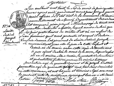 BLONDAUX Louise Désirée Joseph