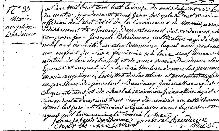 DARDENNE Marie Angélique