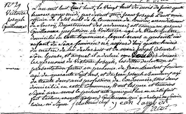 GUILLAUME Victoire Joseph