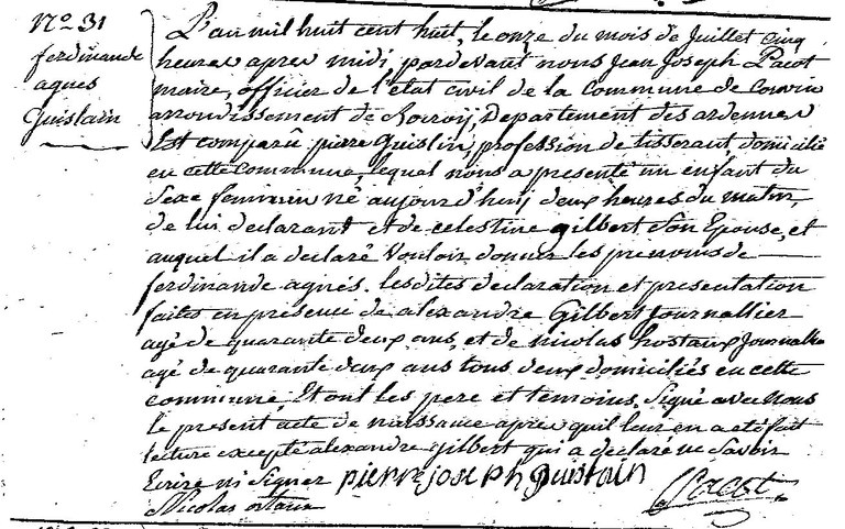 GUISLAIN Ferdinande Agnès