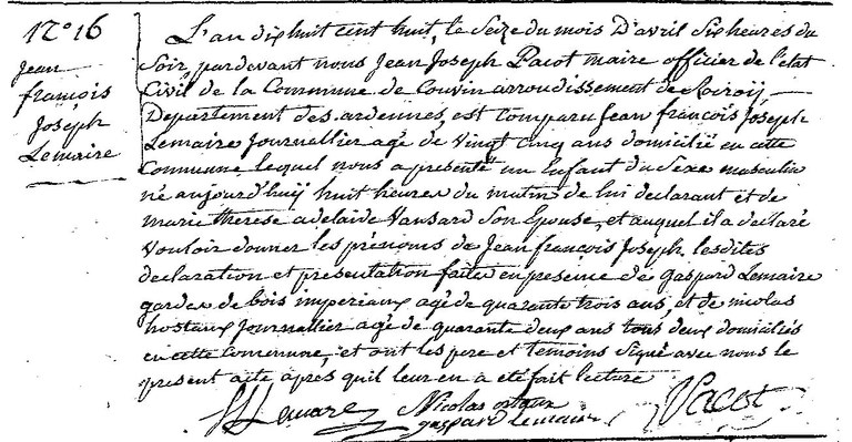 LEMAIRE Jean François Joseph