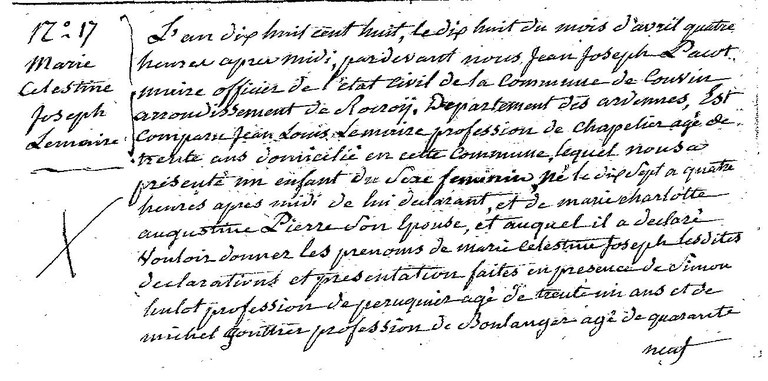 LEMAIRE Marie Célestine Joseph