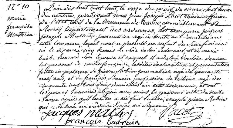MATHIEU Marie Françoise