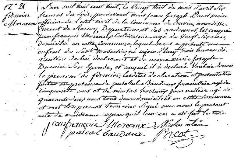MOREAUX Firmin