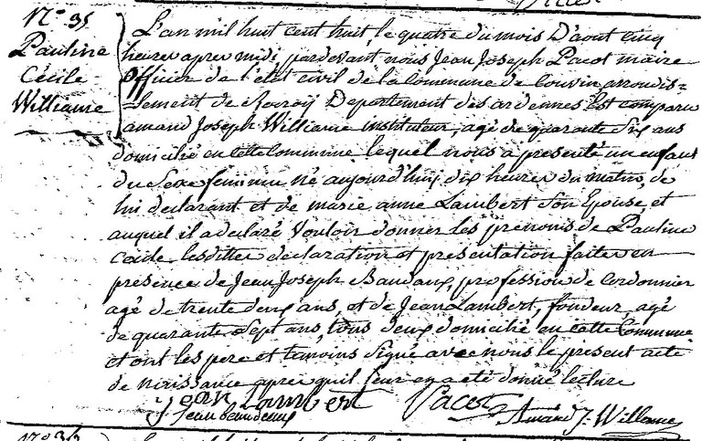 WILLIAME Pauline Cécile