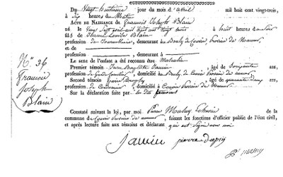 BLAIN François Joseph
