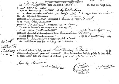 DUBUCQ Antoine Joseph