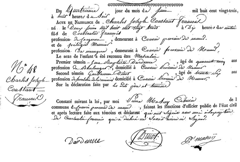 FRANCOIS Charles Joseph Constant