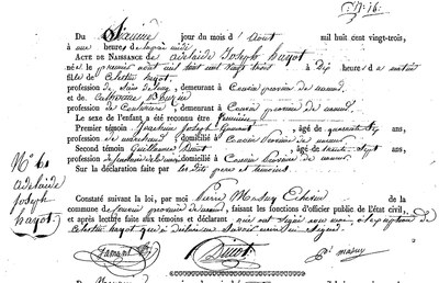 HAYOT Adélaide Joseph