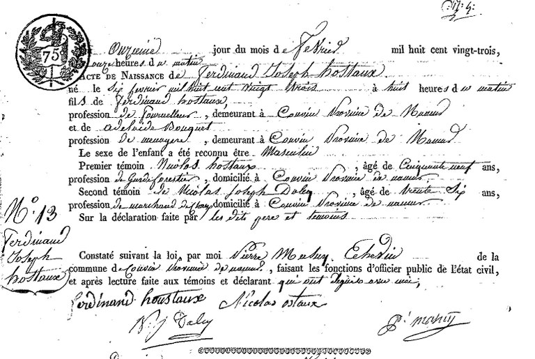 HOSTAUX Ferdinand Joseph