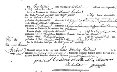 HUBERT Marie Jeanne