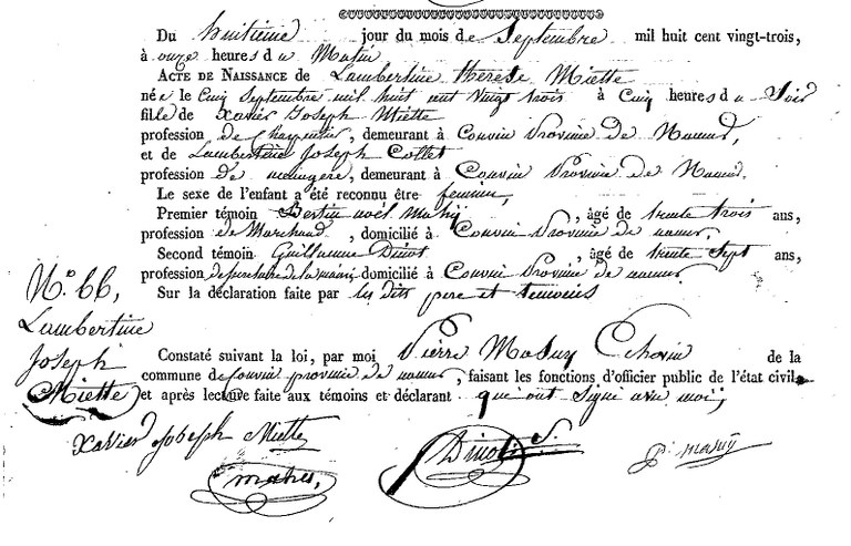 MIETTE Lambertine Thérèse