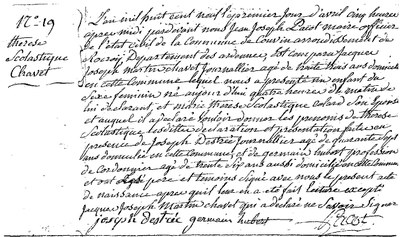 CHAVET Therese Scolastique