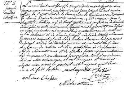 CHOKIER Joseph André