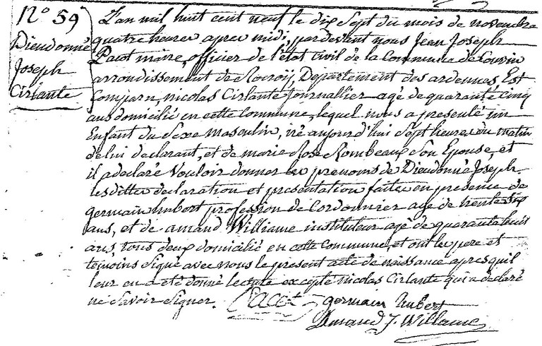 CIRLANTE Dieudonné Joseph