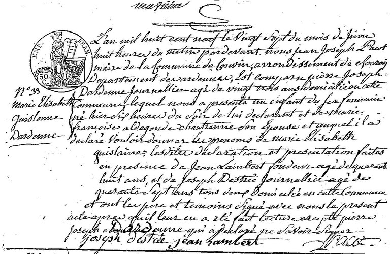 DARDENNE Marie Elisabeth Guislaine