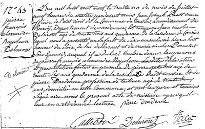 DELMONT Pierre François Alexandre Napoléon