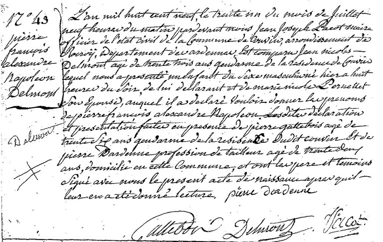DELMONT Pierre François Alexandre Napoléon