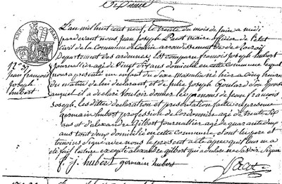 HUBERT Jean François Joseph
