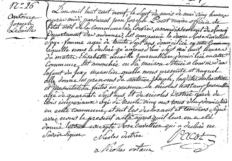 LECAILLE Antoine Joseph