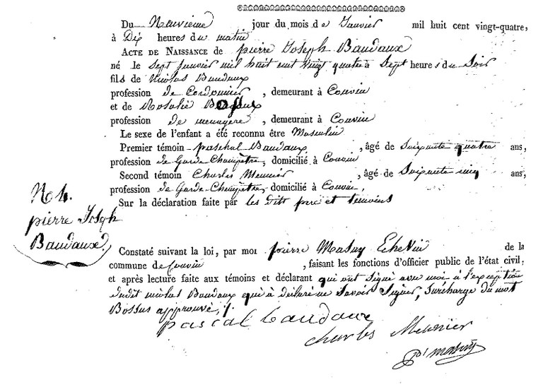 BAUDAUX Pierre Joseph