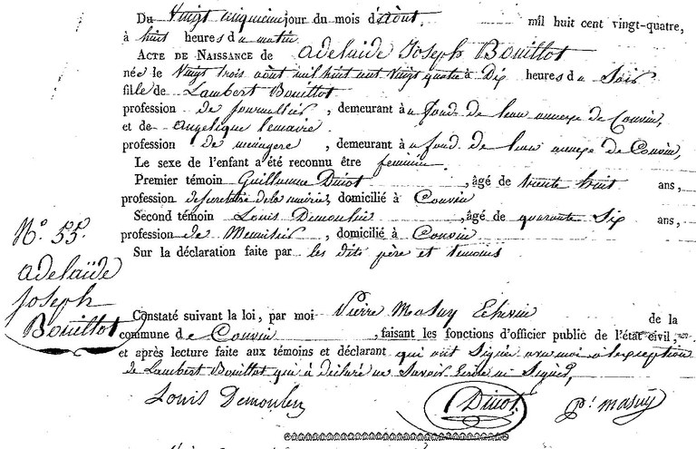 BOUILLOT Adélaide Joseph