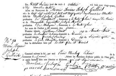 GALLOIS Marie Jeanne Joseph