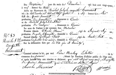 HANNEVART Nicolas Joseph Auguste