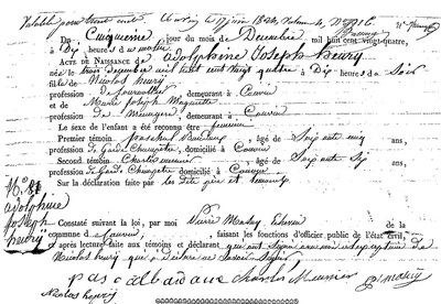 HENRY Adolphine Joseph