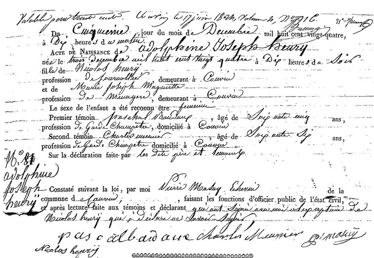 HENRY Adolphine Joseph