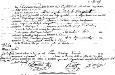 MAGONET Marie Zélie Joseph