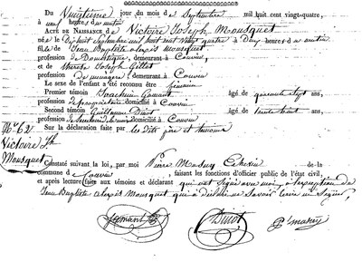MOUSQUET Victoire Joseph