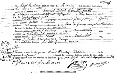 PETIT Jacques Joseph Clément