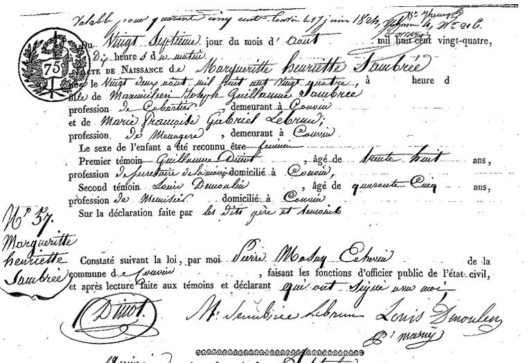 SAMBREE Marguerite Henriette