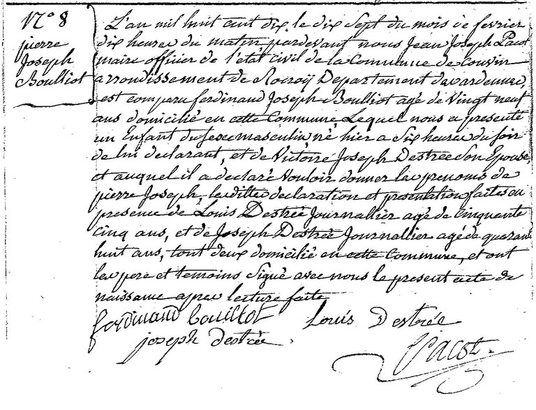 BOULLIOT Pierre Joseph