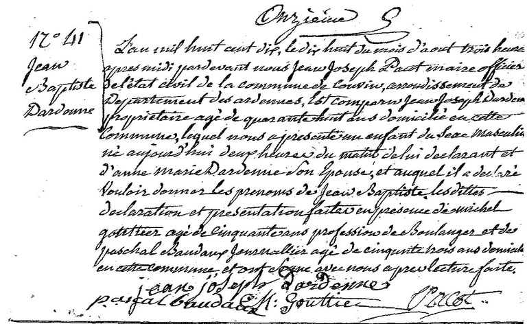 DARDENNE Jean Baptiste