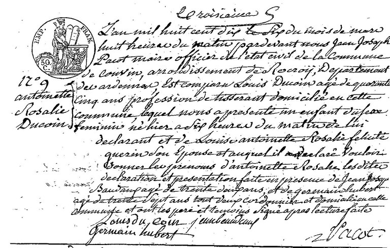 DUCOIN Antoinette Rosalie