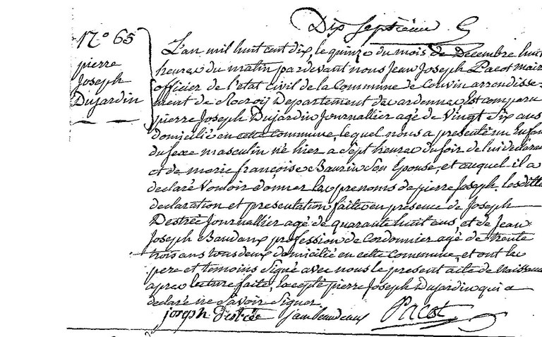 DUJARDIN Pierre Joseph