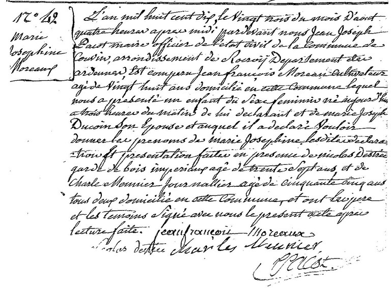 MOREAU Marie Joséphine