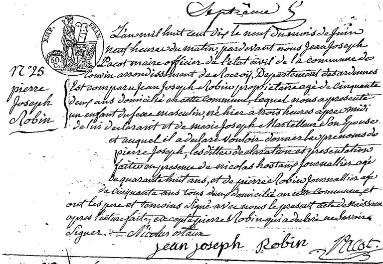 ROBIN Pierre Joseph