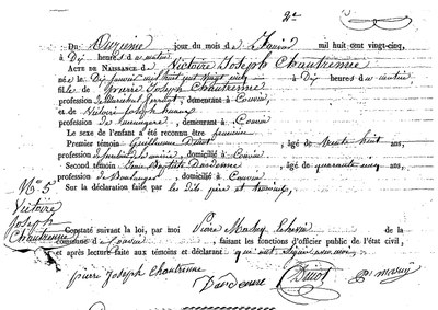 CHANTRENNE Victoire Joseph