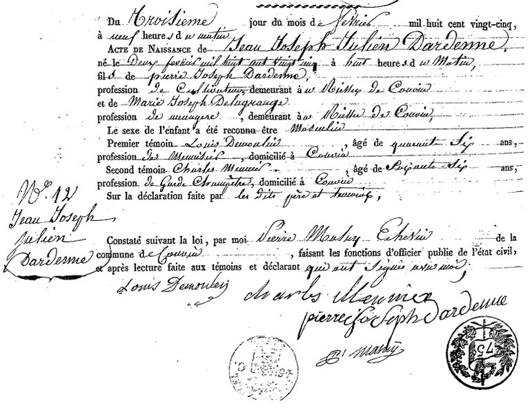 DARDENNE Jean Joseph Julien