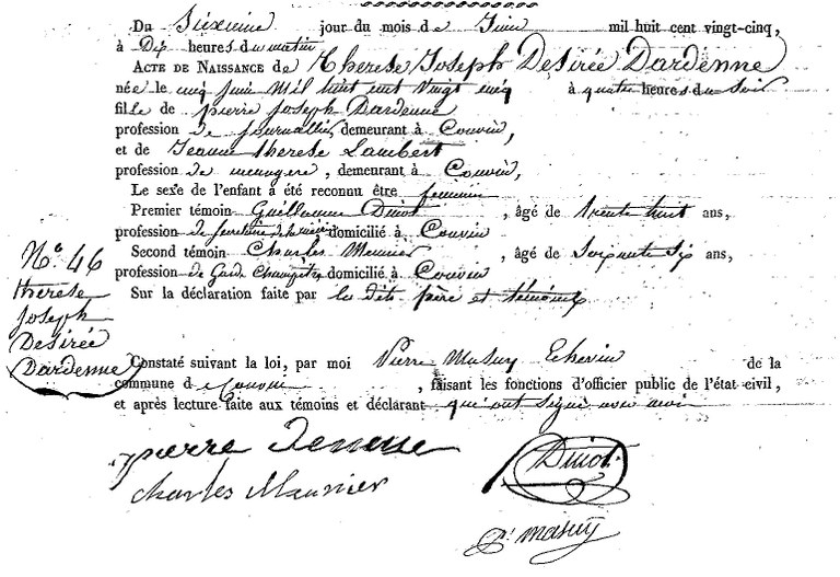 DARDENNE Thérèse Joseph Desiré