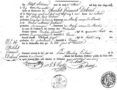 DEBOER  Charles Francois