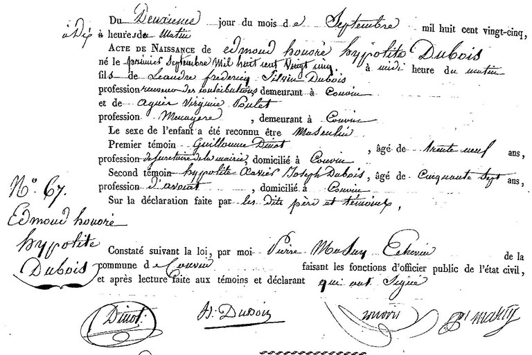 DUBOIS Edmond Honoré Hypolite